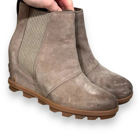 Sorel Joan of Arctic Wedge II Leather Chelsea Boot Size 7.5 - Picture 5 of 10